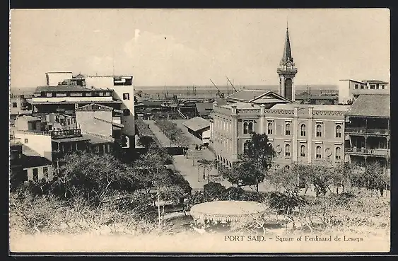 AK Port-Said, Square of Ferdinand de Lesseps