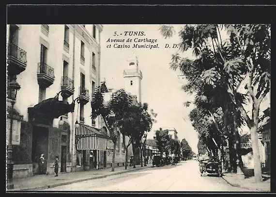 AK Tunis, Avenue de Carthage et Casino Municipal