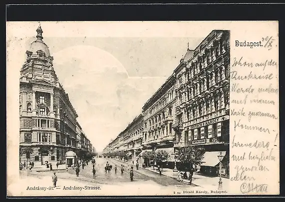 AK Budapest, Andrassy-ut, Andrassy Strasse