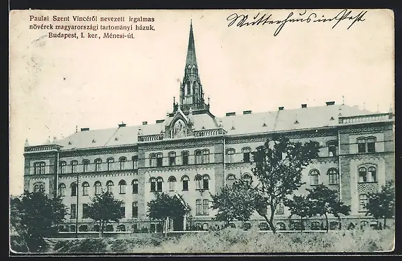 AK Budapest, Paulai Szent Vincéröl nevezett irgalmas növérek magyarországi tartománi házuk, I. ker, Ménesi-út
