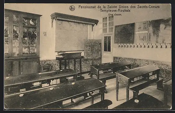 AK Roubaix, Pensionnat de la Sainte Union des Sacrès-Coeurs Templeuve-Roubaix, Une classe