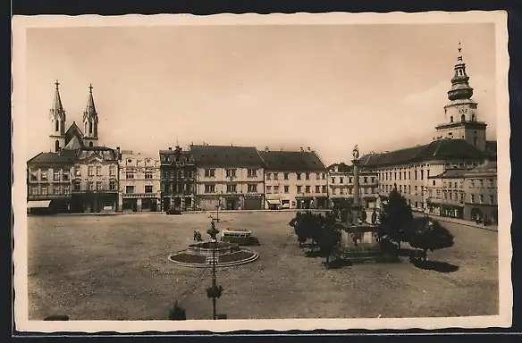 AK Kremsier / Kromeriz, Blick zum Stadtplatz