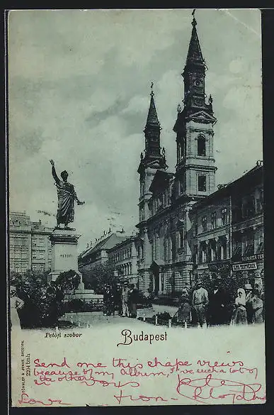 Mondschein-AK Budapest, Petörfi szobor