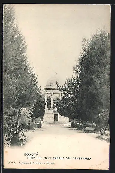 AK Bogota, Templete en el Parque del Centenario