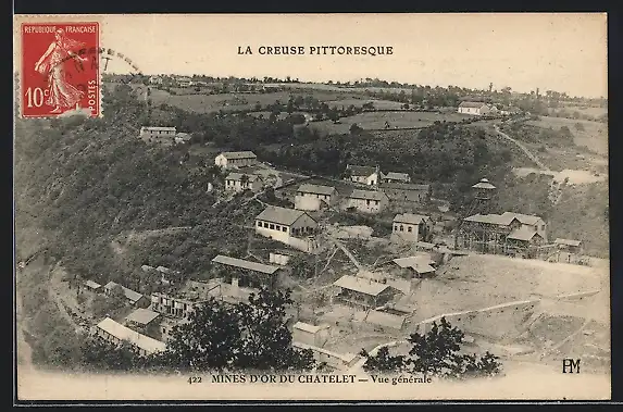 AK Chatelet, Mines d`or du Chatelet, Vue générale
