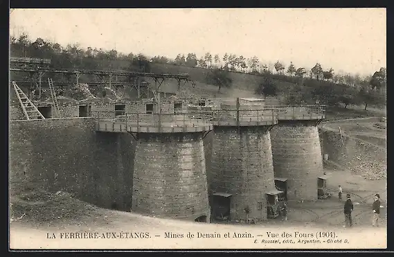 AK La Ferrière-aux-Étangs, Mines de Denain et Anzin, Vue des Fours