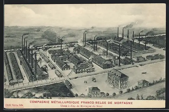 AK Mortagne, Compagnie Métallurgique Franco-Belge, Usine à Zine de Mortagne du Nord