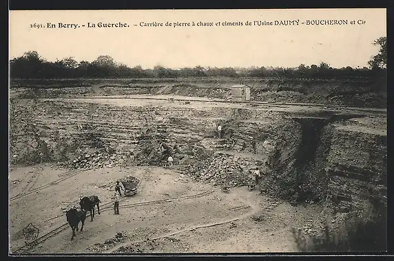 AK La Guerche, Carriere de pierre a chaux et ciments de lUsine DAUMY - Boucheron et Cie