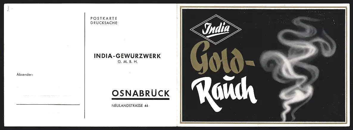 AK Reklame für India Goldrauch