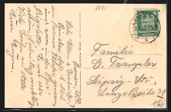 AK Bremen, Rathaus mit Strassenbahn