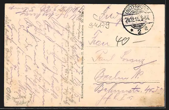 AK Tilsit, Strassenbahn in der Hohestrasse