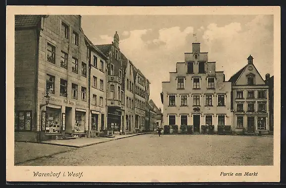 AK Warendorf i. Westf., Partie am Markt