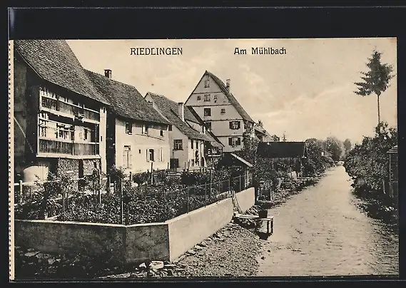 AK Riedlingen / Württ., Strasse Am Mühlbach