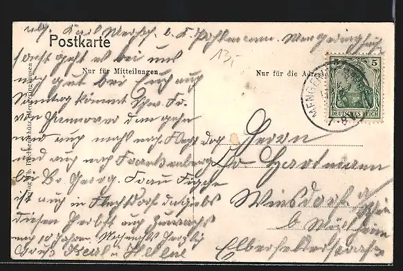 AK Mengeringhausen, Strassenpartie mit Kirche