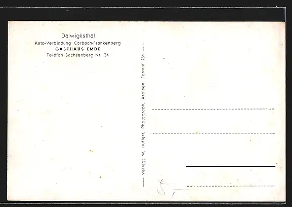 AK Dalwigksthal, Gasthof zur Waldecker Schweiz