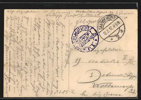 AK Gerolstein /Eifel, Teilansicht mit Zeppelin