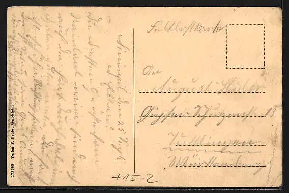 AK Gerolstein /Eifel, Teilansicht mit Zeppelin