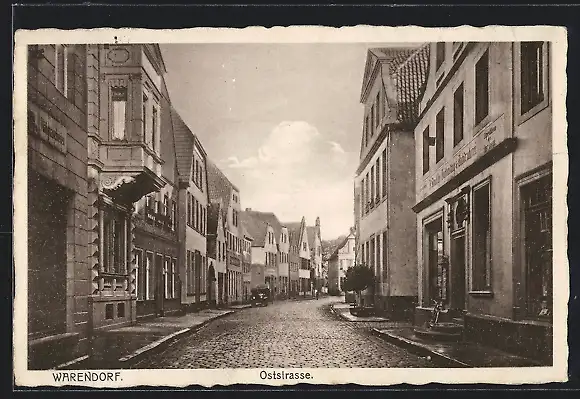 AK Warendorf, Oststrasse mit Geschäften