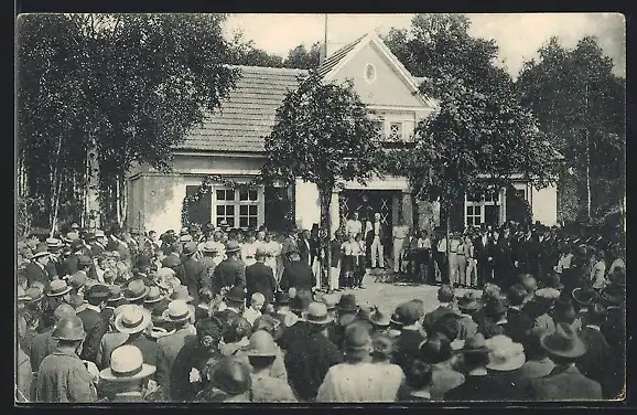 AK Jessen / Elster, Jahnhausweihe des Männer-Turn-Vereins e. V. am 27. Juli 1924