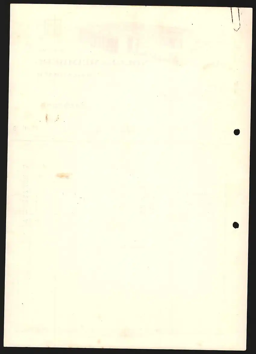 Rechnung M. Gladbach 1941, Voege & Meimberg Textilwaren-Grosshandlung, Werkshalle aus der Vogelschau