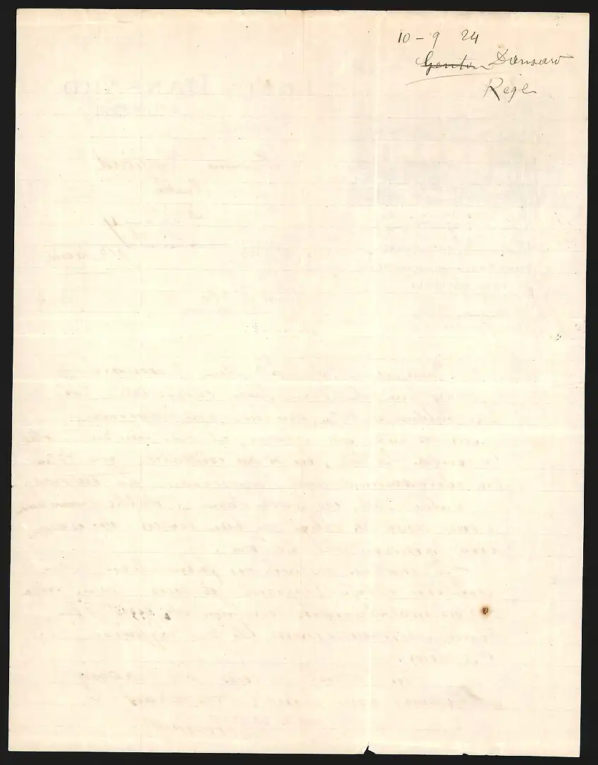 Rechnung Lyon 1924, Louis Dansard, Quincaillerie Fournitures d`Ebenisterie, Geschäftsansicht und Schutzmarken