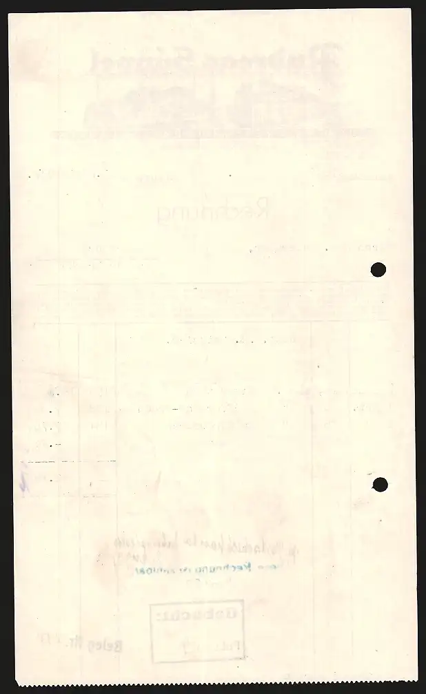 Rechnung Plauen i. V. 1937, Andreas Süppel, Zuckerwaren- und Dragée-Fabrik, Ansichten zweier Betriebsstellen