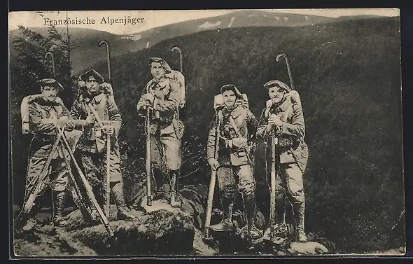 AK Französische Alpenjäger, Infanterie