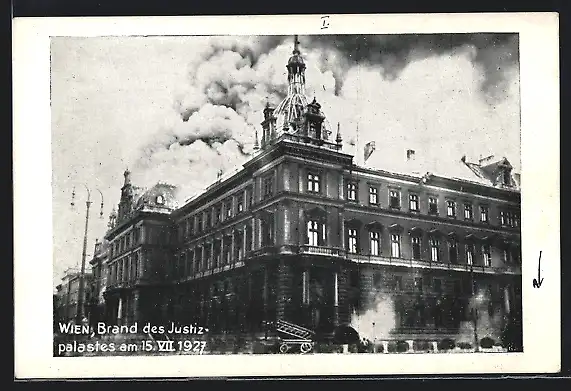 AK Wien, Brand des Justizpalastes, 15. VII. 1927