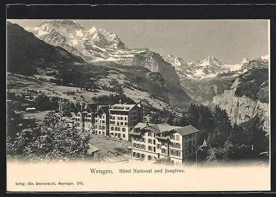 AK Wengen, Hotel National und Jungfrau
