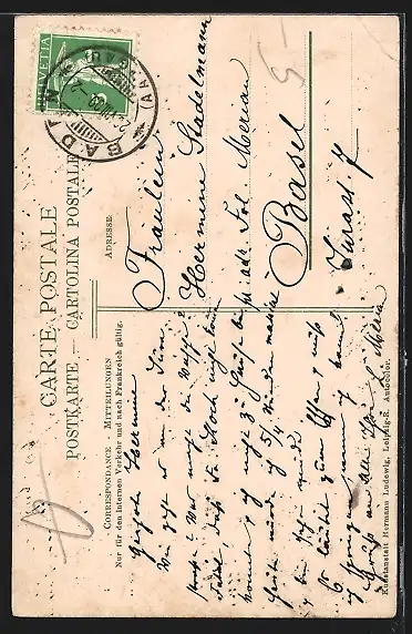 AK Baden, Partie an der Badstrasse