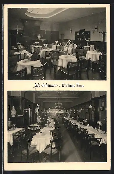 AK Dorsten /Westf., Cafe-Restaurant-Weinhaus Maus, Essenerstr. 11, Innenansichten