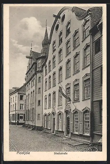 AK Monschau, Stadtstrasse mit Hotel Richter