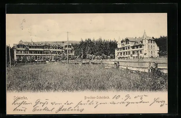 AK Schierke, Brocken-Scheideck, Gebäude