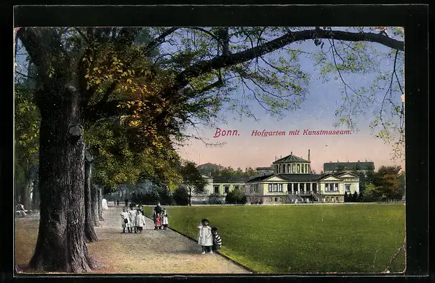 AK Bonn, Hofgarten mit Kunstmuseum