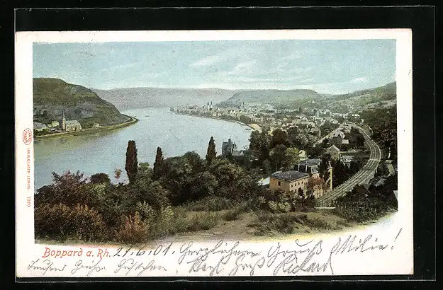 AK Boppard a. Rh., Teilansicht vom Ort