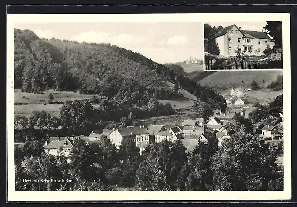 AK Urft, Ortsansicht mit Schullandheim