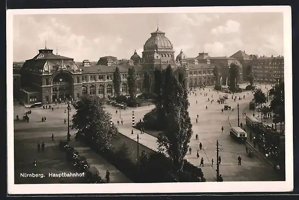 AK Nürnberg, Hauptbahnhof und Bahnhofsvorplatz