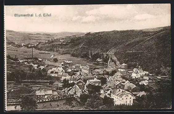 AK Blumenthal / Eifel, Ortsansicht aus der Vogelschau