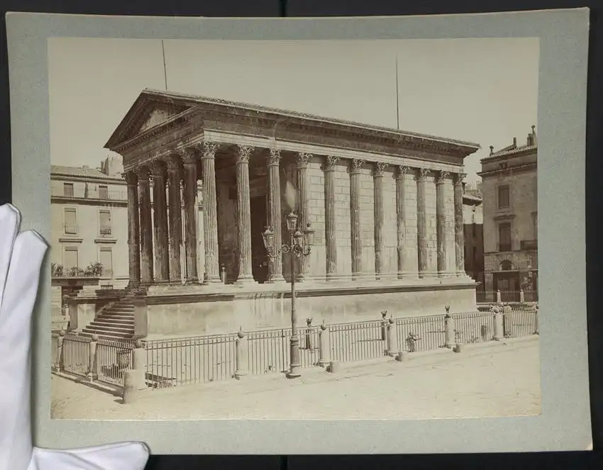 Fotografie N.D. Phot Neurdein Freres, Paris, Ansicht Nimes, La Maison Carrée, Römischer Tempel