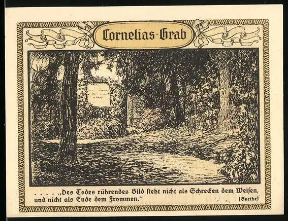 Notgeld Emmendingen 1921, 50 Pfennig, Cornelias Grab