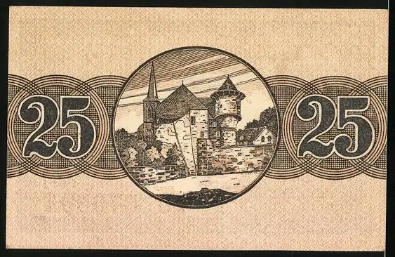 Notgeld Bitburg 1920, 25 Pfennig, Stadtwappen