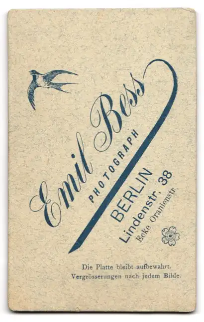 Fotografie Emil Bess, Berlin, Lindenstr. 38 Ecke Oranienstr., Junge Dame mit Hochsteckfrisur