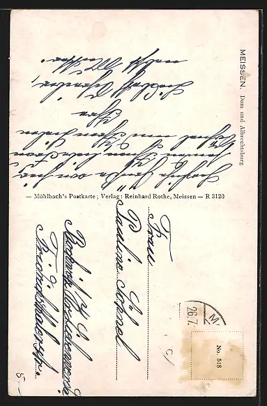 AK Meissen, Blick auf Alberchtsburg und Dom, zwei Raddampfer