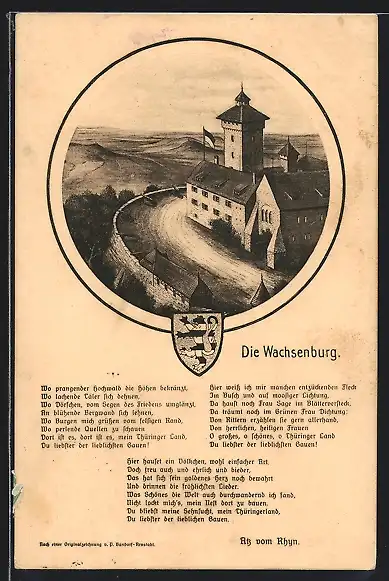 AK Die Wachsenburg mit Wappen
