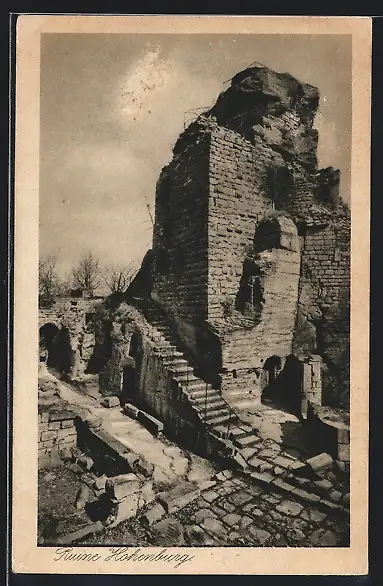 AK Nothweiler, Partie in der Burg-Ruine Hohenburg