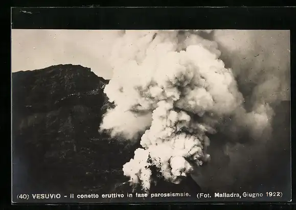 AK Vesuvio, Il conetto eruttivo in fase parossismaie