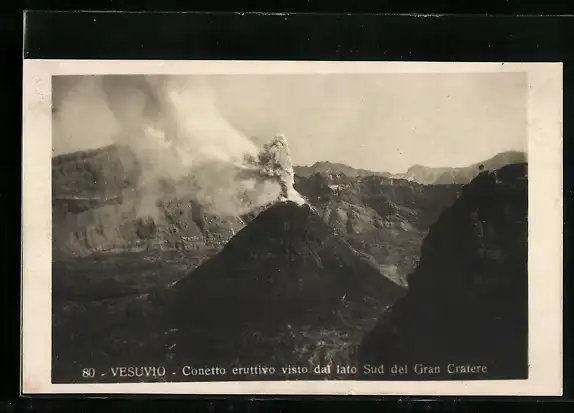 AK Vesuvio, Conetto eruttivo visto dal lato Sud del Gran Cratere