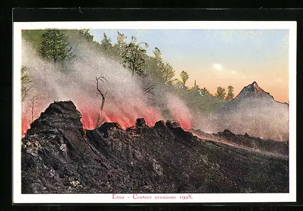 AK Etna, Cratere eruzione 1928, Vulkanausbruch