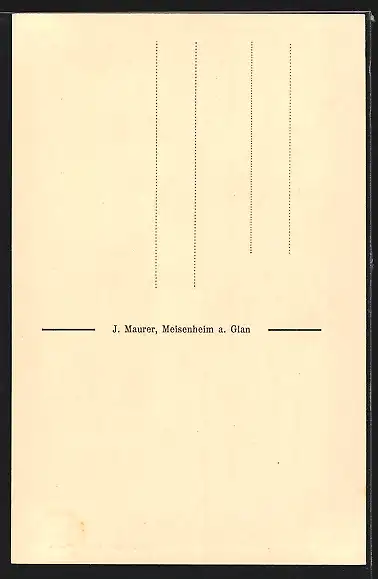 AK Meisenheim, Die Untergasse mit Rathaus