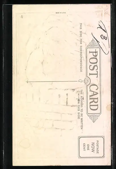 Präge-AK Weihnachtsmann rutscht den Schornstein hinab